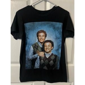 Women's STEP BROTHERS Black Short Sleeve‎ Graphic Tee Shirt Size Small